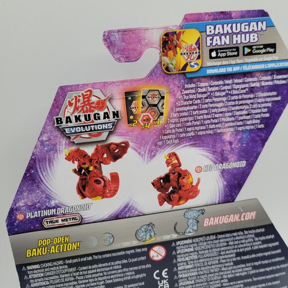 Bakugan Evolutions Dragonoid Brawler Pak Geogan Figure with Trading Cards - Picture 4 of 5